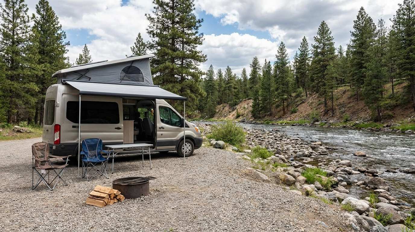 Discover free camping spots for recreational vehicles in Quebec, Canada, and the United States.